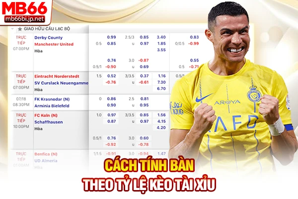 Cách tính bàn theo tỷ lệ kèo Tài Xỉu